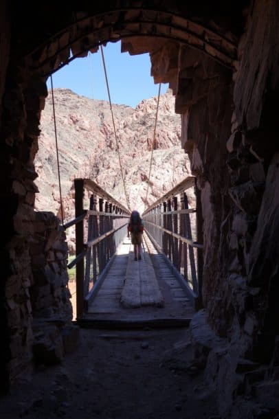 Paige walking through tunnel