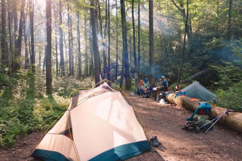 Tent in twilight