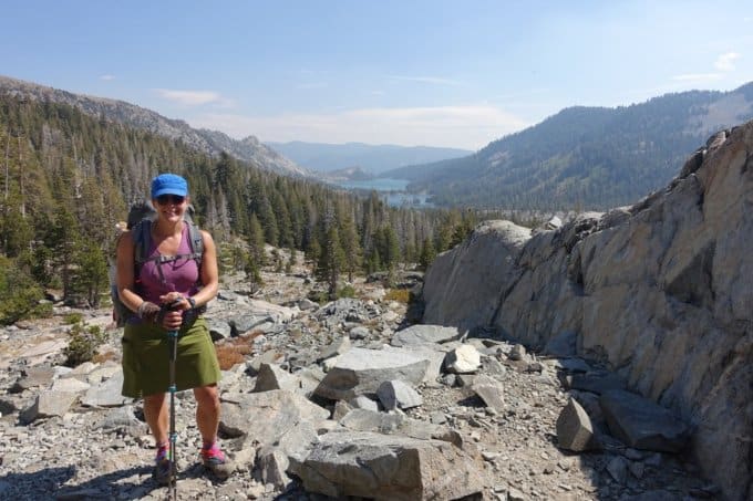 Climbing above Echo Lake