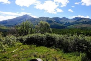 Mountains with blue sky