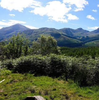 Mountains with blue sky