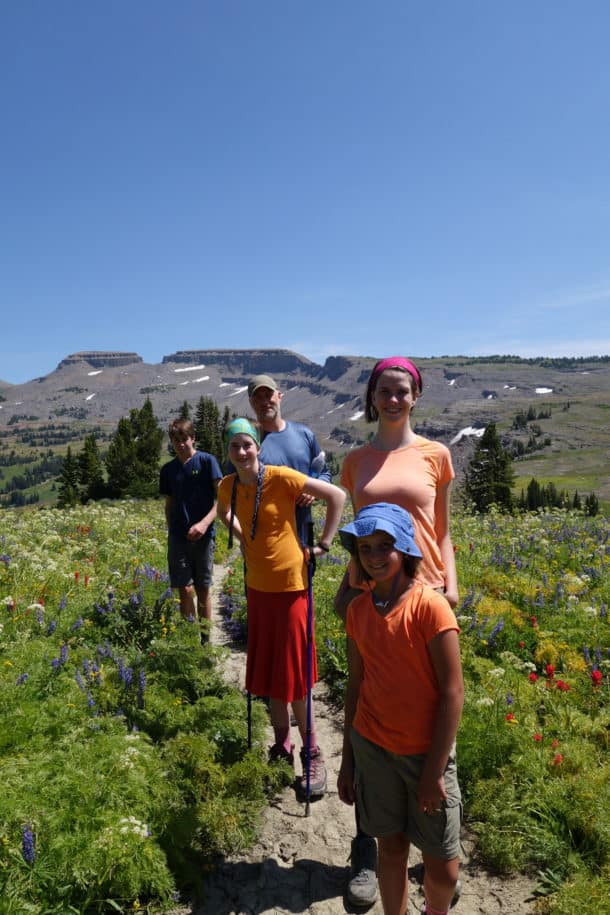 Kids on Teton Crest Trail