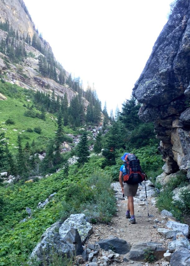 Paige hiking in canyon