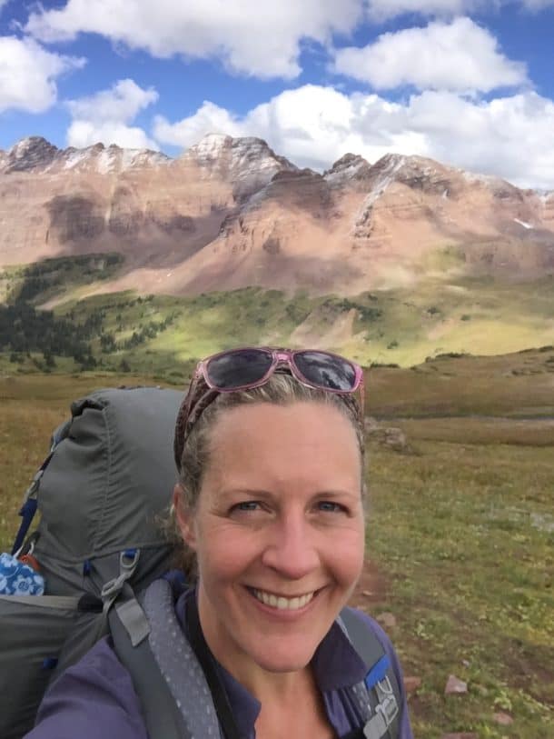 Nancy on West Maroon Pass