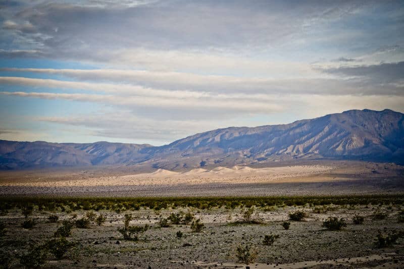 Panamint Dunes in the distance from our campground
