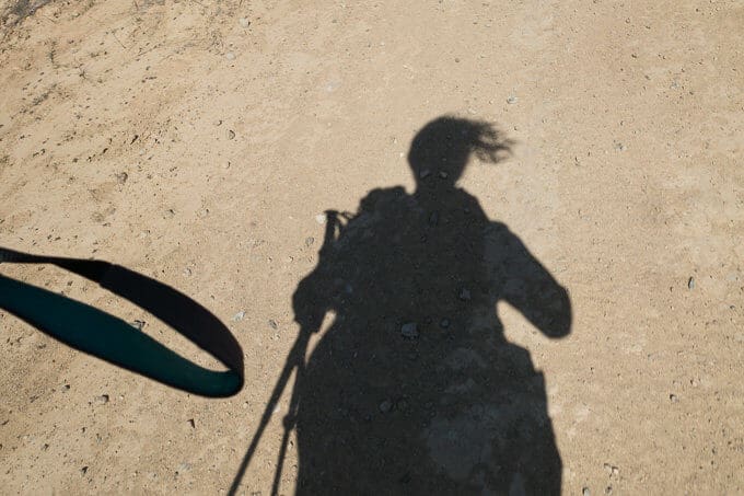 windblown hair silhouette