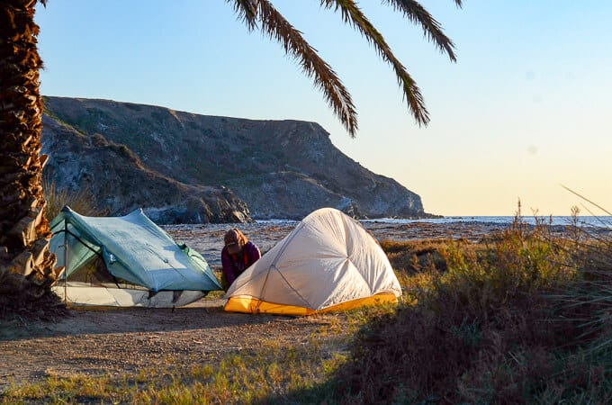 Camp in Little Harbor