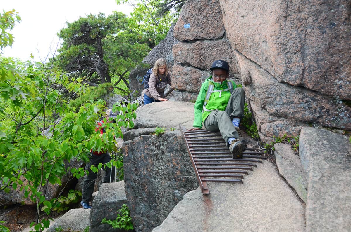 Wogene on Beehive Hike Acadia National Park