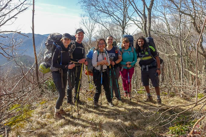 Hikers on ridge