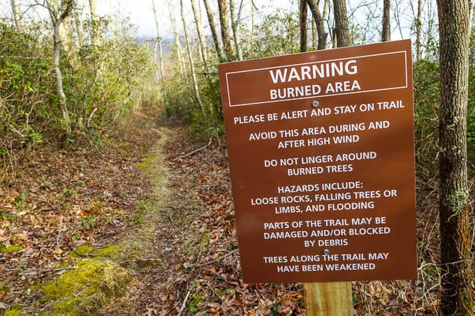 sign on trail