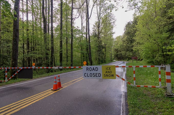 road closed sign