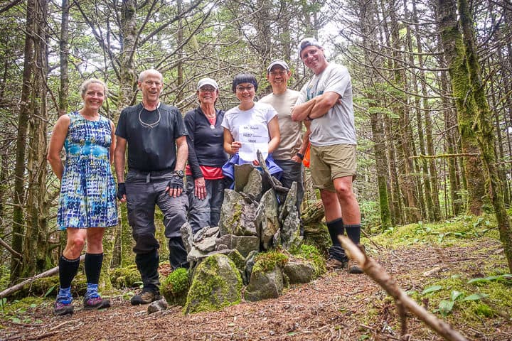 Snake Den – A.T.- Camel Gap – Balsam Mtn.- Gunter Fork (with 8 Smokies SB6K Peaks)