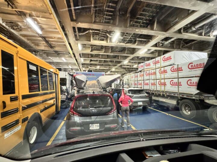 ferry boat with cars