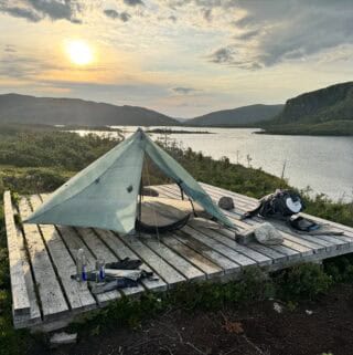 Campsite on Harding Pond